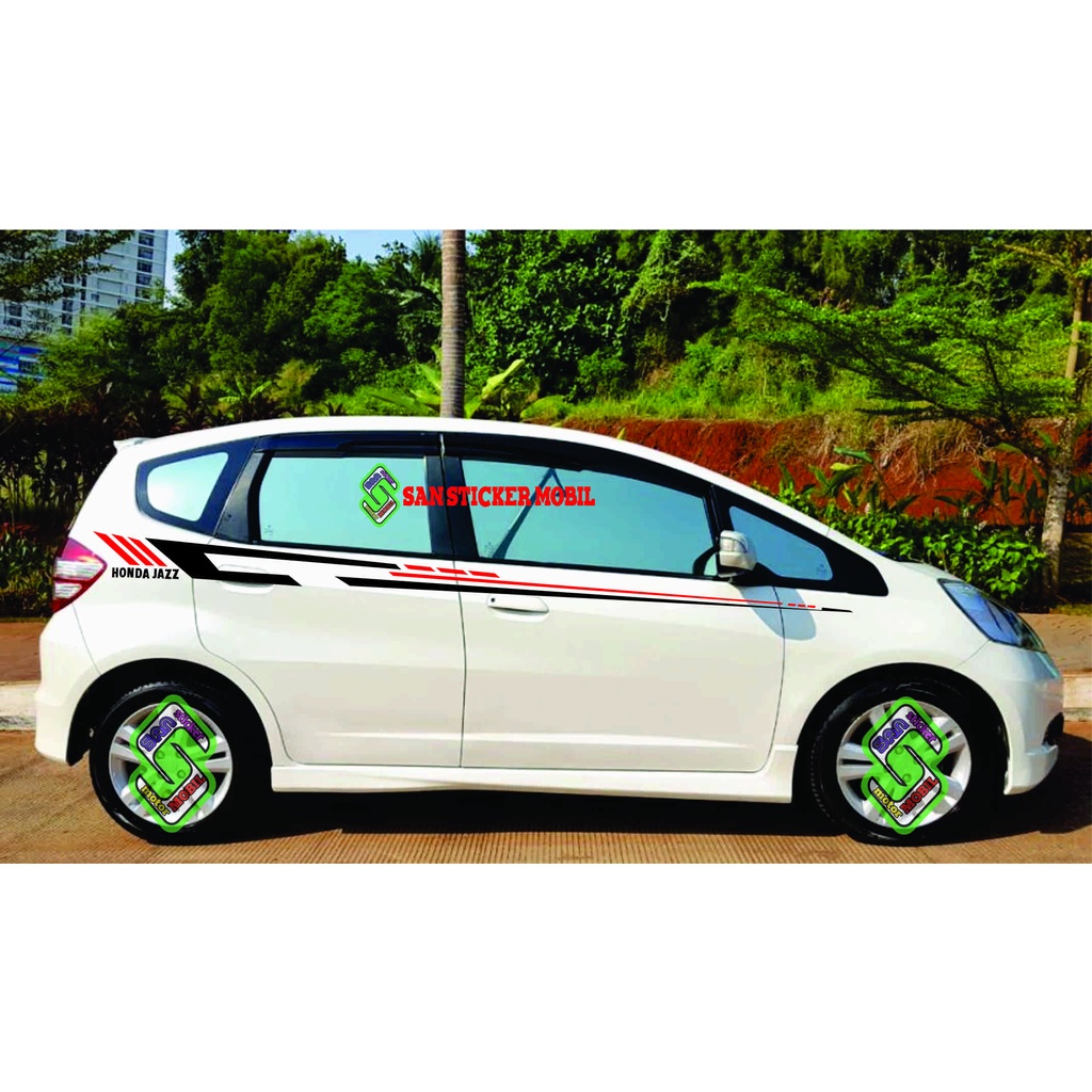 promo stiker cutting mobil honda jazz sticker mobil cutting stiker mobil jazz stripe mobil jazz stik