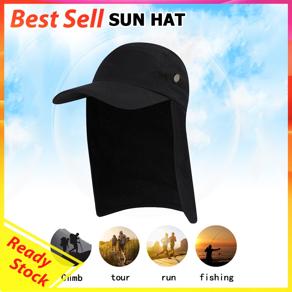 Unisex Fishing Hat Sun Visor Cap Sun Protection with Ear Neck Flap Cover