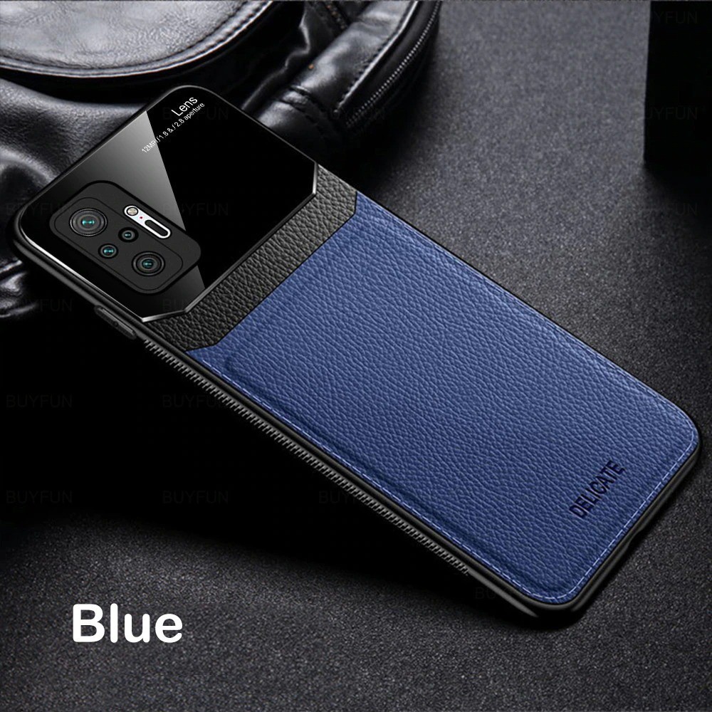 Hardcase Leather Xiaomi Redmi Note 10s  Flexy Glass Case Redmi Note 10 2021