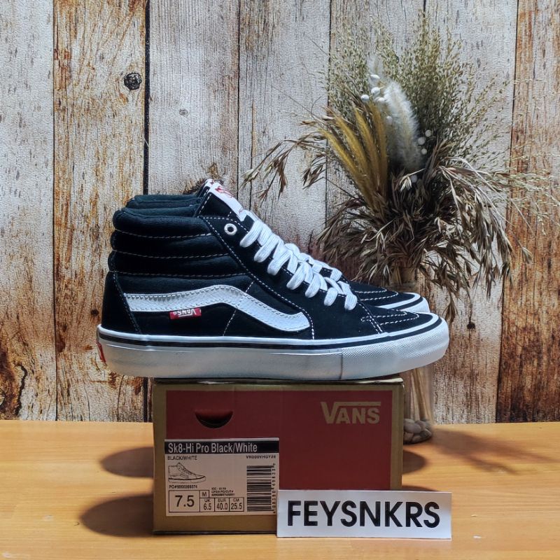 Vans Sk8 Hi Pro Black White Original