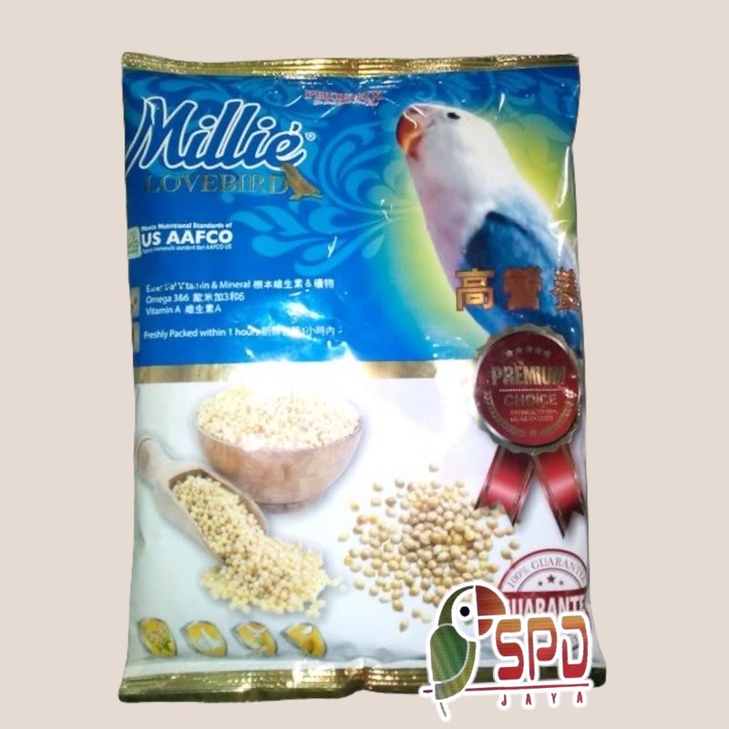 millie pakan burung lovebird kualitas - milet pakan lovebird