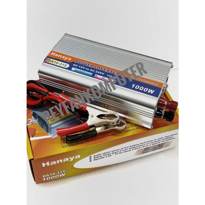 Cas Aki Power Inverter Inveter 1000W Inverter Hanaya 1000 Watt Dc 12V Terlaris