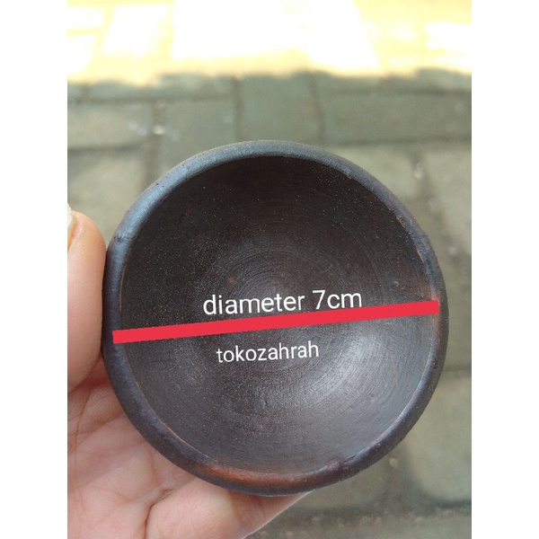(MINimal 10pcs )Piring Sambel Tanah Liat uk.7cm/Piring Wadah Sambel/Cobek Mini Tanah Liat 7cm