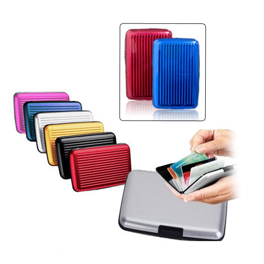 CARD GUARD HOLDER ALUMINIUM WALLET DOMPET ATM UANG KARTU KREDIT - DOMPET KARTU ALUMUNIUM