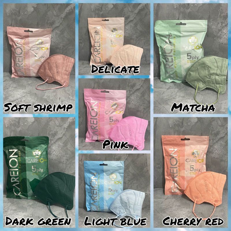 MASKER DUCKBILL CAREION HYBRID 5 PLY ISI 10PCS