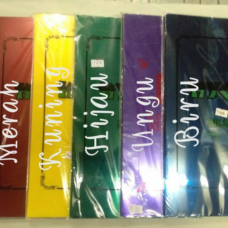 

Plastik Mika Film Warna / Plastik Mika Cover Jilid Folio isi 100 Lembar