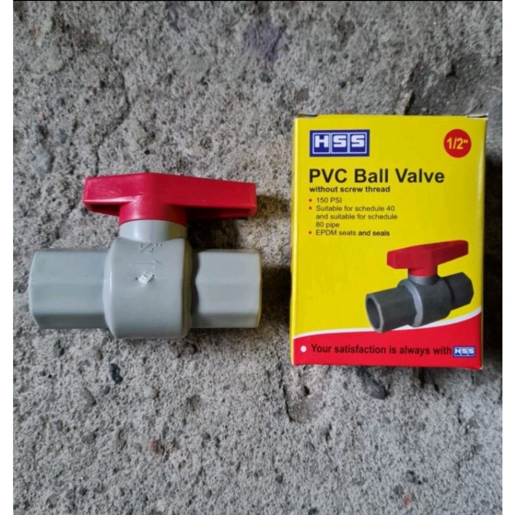 BALLVALVE PVC HSS 3/4&quot; / STOP KRAN PLASTIK