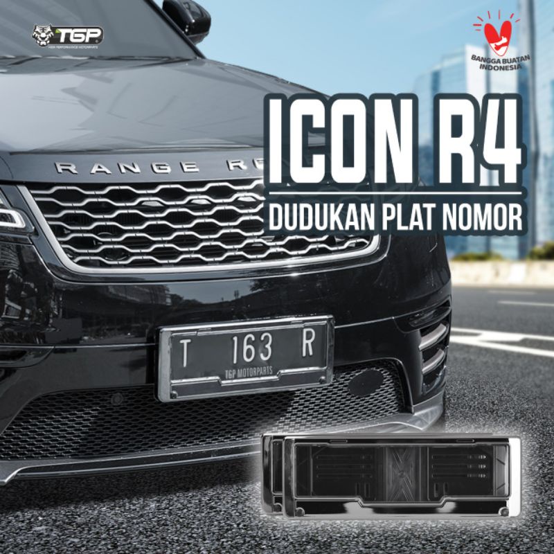 TGP Cover Plat Nomer Mobil Universal Dudukan Plat Nomor Icon Black Chrome Avanza Xenia Xpander SIgra