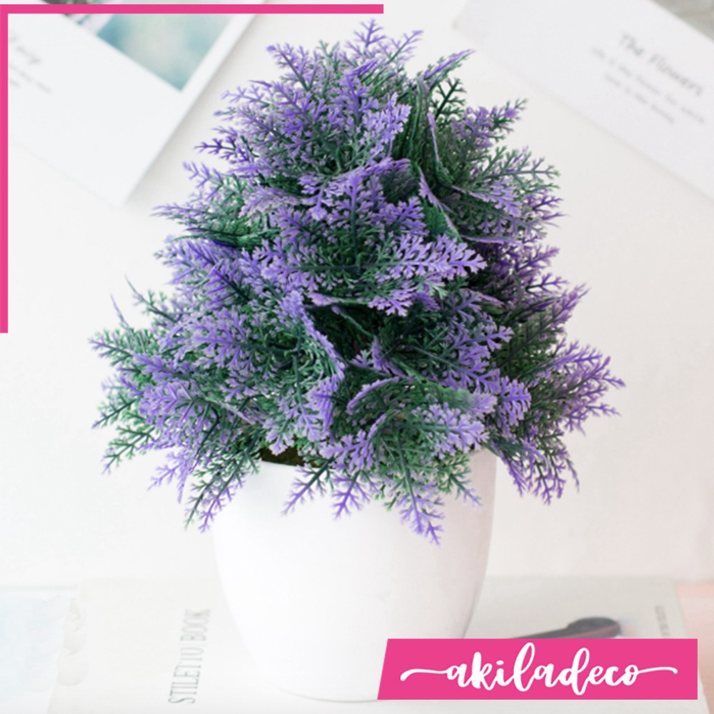 TANAMAN BUNGA PLASTIK DEKORASI RUMAH TANAMAN HIAS TREND MURAH IMPORT COD EYE GRASS