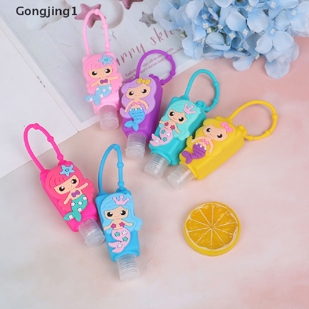 Gongjing1 Botol Hand Sanitizer Anti Bakteri Bahan Silikon Bentuk Mermaid