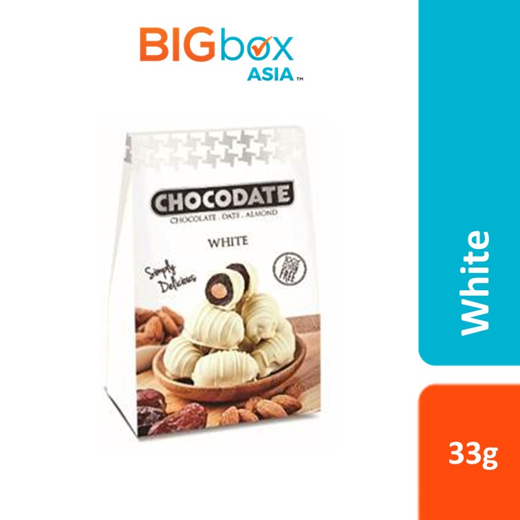 Chocodate Coklat Isi Almond White Chocolate 33g