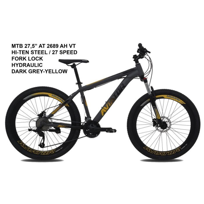 SEPEDA GUNUNG MTB 27,5 27.5 AVIATOR AT 2689 AH VT 27 speed -GRAB/GOJEK INSTAN