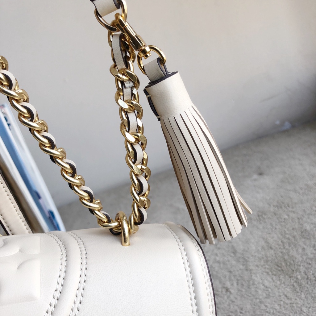 (SameDay Grab)  2 Size Original tb New style Fleming 75576 76997 sheepskin material new shoulder bag chain bag