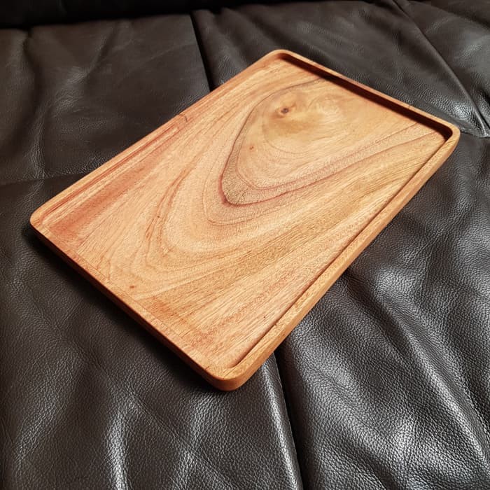 wooden tray nampan  piring kayu  mahoni 20cm x 30cm kayu  