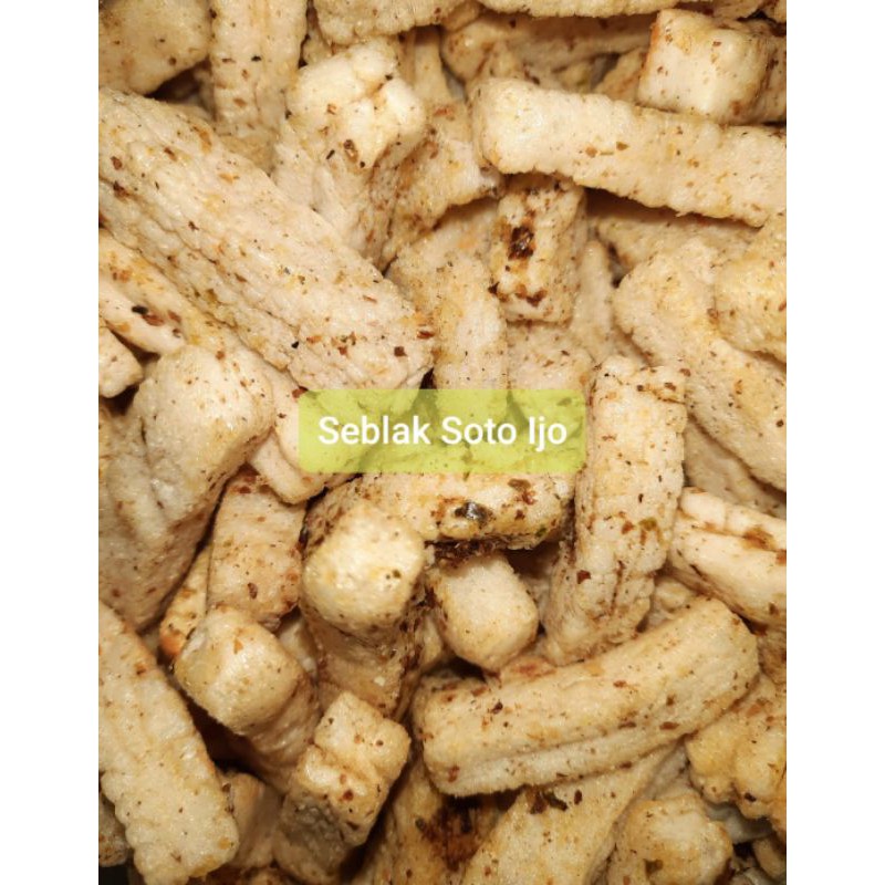 

Seblak Soto ijo kemasan 250gr snack kiloan