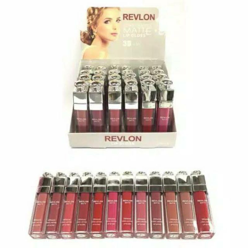 ( PERBOX) LIPCREAM REVLON SILVER / REVLON 3D MATTE LIPCREAM PER BOX