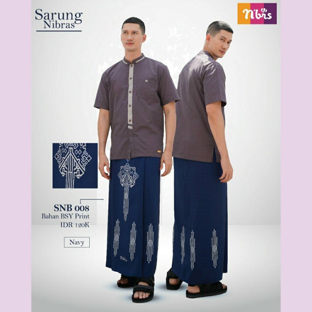 Nibras Sarung Original SNB 008 Navy