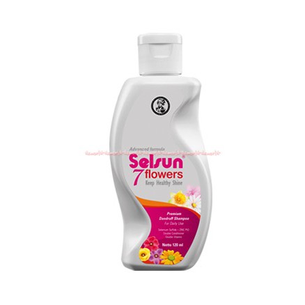 Selsun 7 Flowers 7 Herbal 120ml Selsun Spesialis Shampo Anti Ketombe Seven Dandruff Shampoo Anti Ketombe Wangi Bunga Herbal Kemasan Pink Hijau