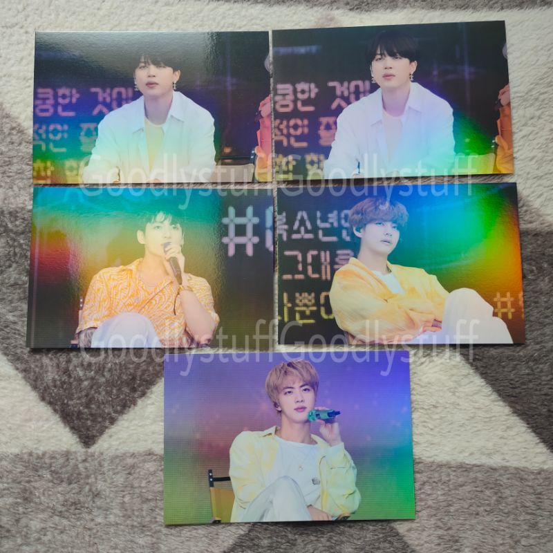 POSTCARD BTS HOLOGRAM DVD SOWOOZOO SEOKJIN JIMIN TAEHYUNG JUNGKOOK SWZ HOLO JIN V JK