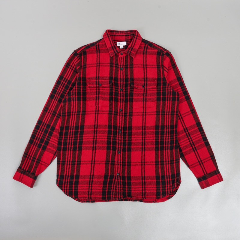 Kemeja Pria Flannel GAP Heavyweight Original