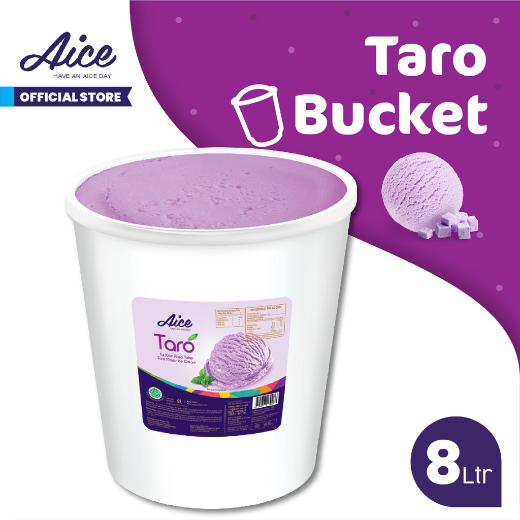 

AICE Taro Bucket Ice Cream Es Krim Ember 8L Eskrim