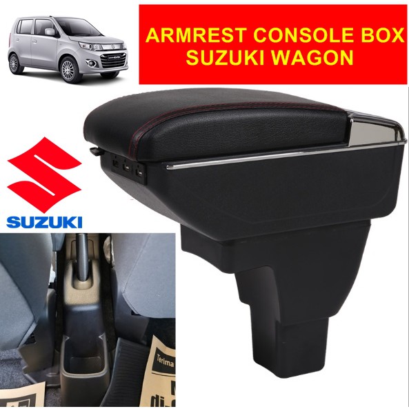 Armrest Console Box Kotak Alas Lengan SUZUKI WAGON dual stack 7 Port USB Charger