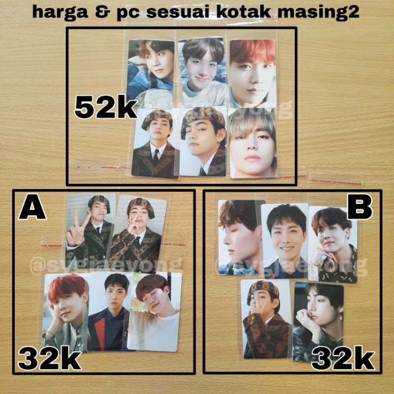 SHARING BTS V, JHOPE DICON 101 PHOTOCARD OFFICIAL | KIM TAEHYUNG HOSEOK HOBI PHOTO CARD