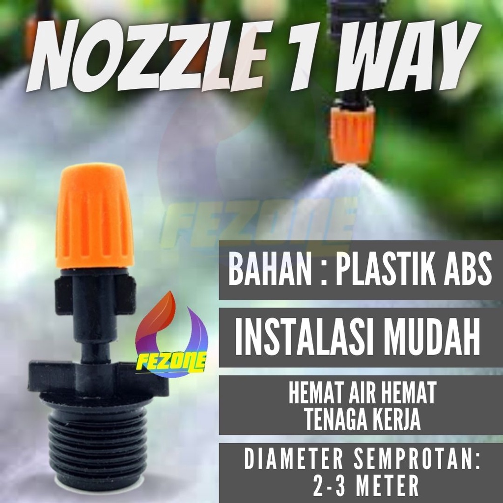 SPRAYER KABUT HEAD 1 WAY DRAT 1/2INCHI UNTUK TANAMAN TAMAN BERKEBUN PERTANIAN FEZONE