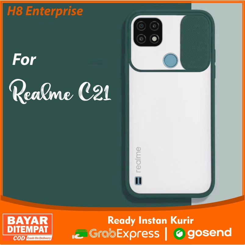 Slide Case Clear Protaction Kamera Belakan Realme C21