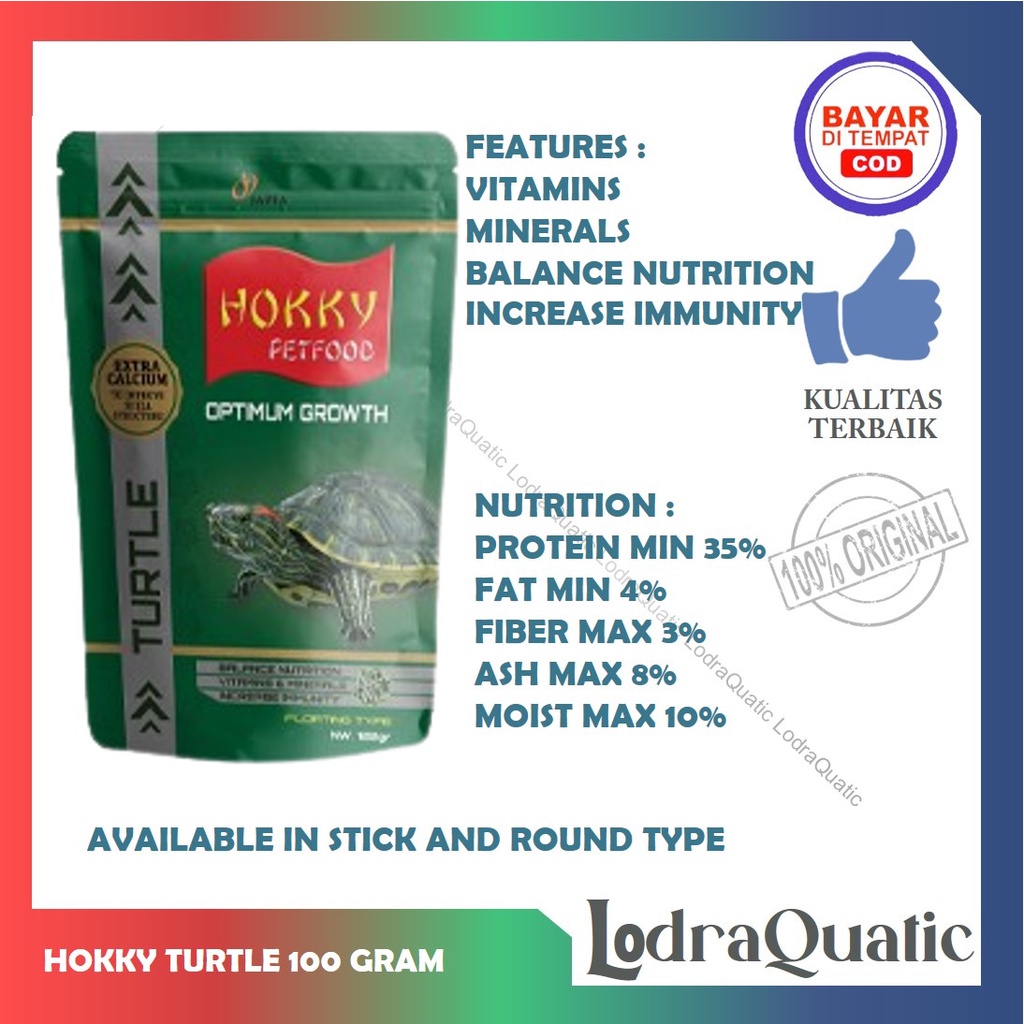 { PELET HOKKY TURTLE} PELET HOKKY KURA-KURA HOKKY 100 GRAM OPTIMUM GROWTH PELET KURA KURA KURA PAKAN KURA KURA MAKANAN KURA KURA