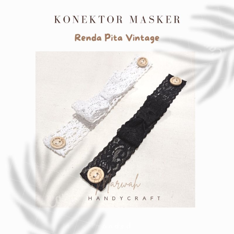 Konektor Masker Renda Gaya Vintage Aesthetic Pengait Masker Renda