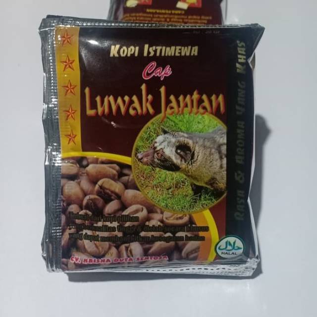 

Kopi Luwak /Kopi Istimewa Cap Luwak Jantan Harga Per Bok 10 shacet ORI