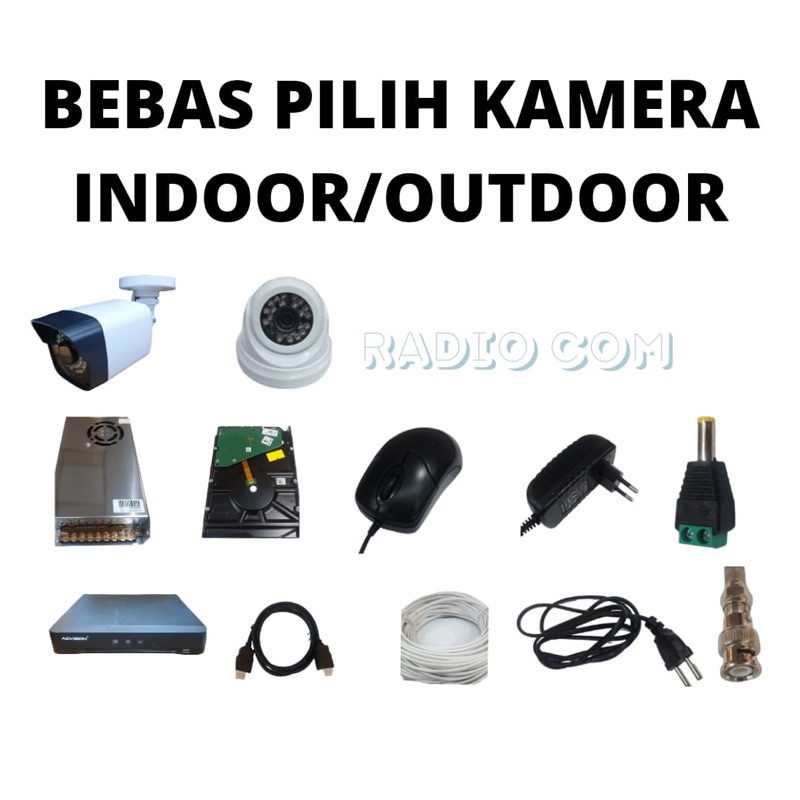 paket cctv 4 chanel 3 camera 5mp 1080p full hd ir sony komplit