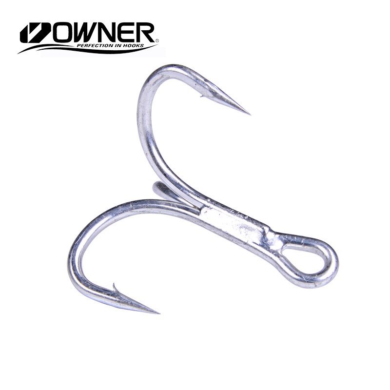 OWNER High Carbon Steel Treble Hooks 2# 4# 6# 8# 10# Treble Fishing Hooks Fishing Tackle