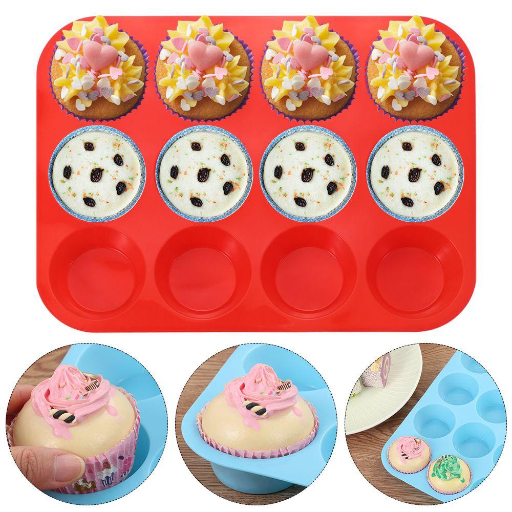 SOLIGHTER Silicone Muffin Pan 12/24 Cavity Bakeware Cupcake Baking Pan