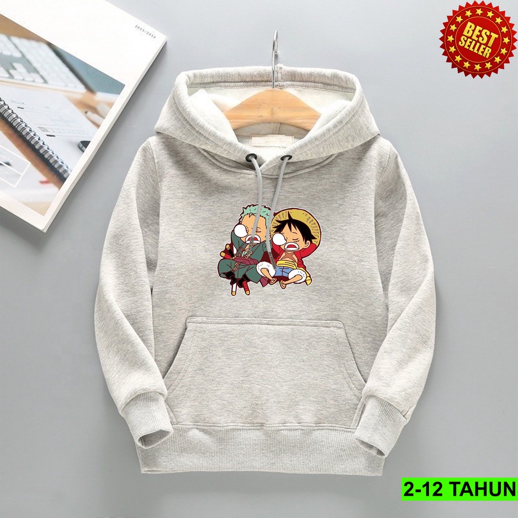 Hoodie LUFFY Anak Laki Laki Perempuan / Jaket BEST SELLER  Anak Usia 2 3 4 5 6 7 8 9 10 11 12 Tahun / Sweater LUFFY TERBARU Anak Cewek Cowok  Switer Distro Bisa COD