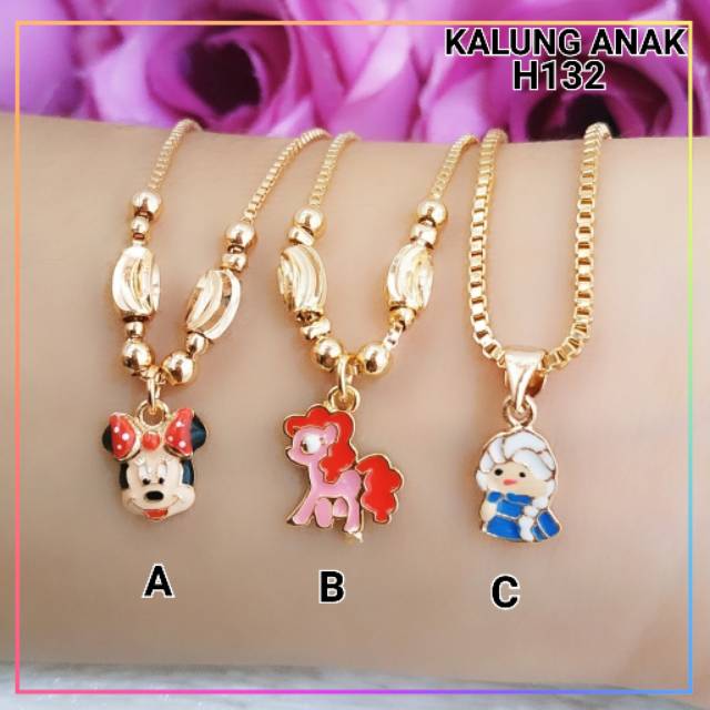 Kalung xuping kalung anak karakter lapis emas gold H132