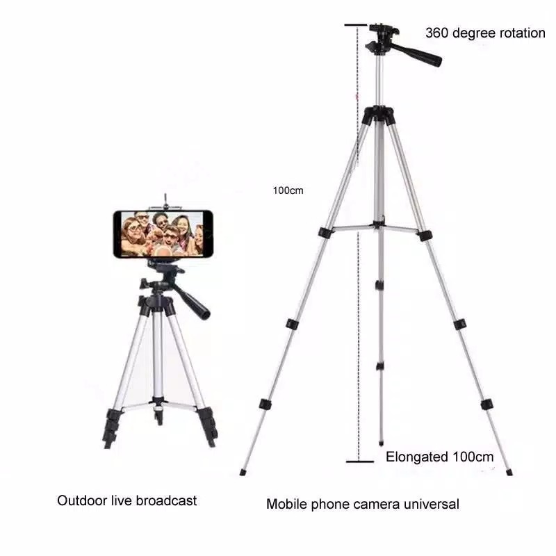 Tripod Hp / Tripod Kamera 1 meter / Tripod Handphone Free Holder U