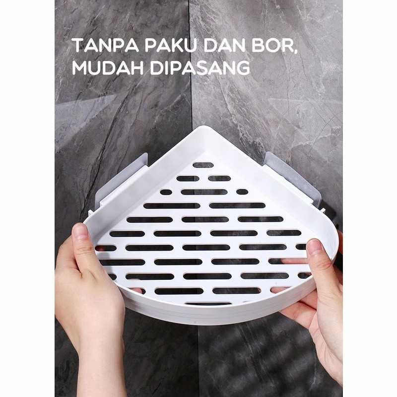 PROMO NEW PODUK - RAK TOILET GANTUNG RAK KAMAR MANDI TEMPEL DINDING MURAH DAN KUAT RAK SUDUT KAMAR MANDI