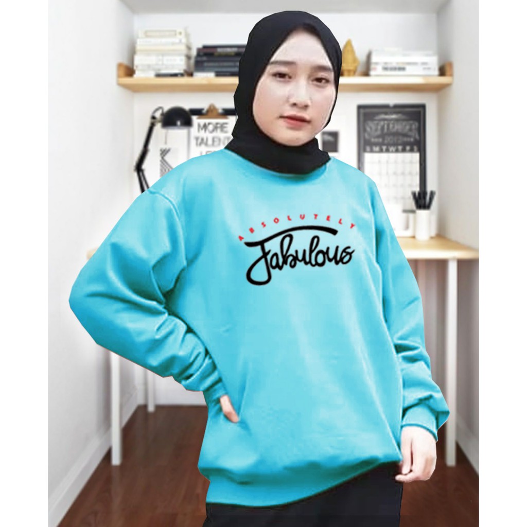 Kaos Lengan Panjang FABULOUSE / Kaos Sweatshirt / Atasan Wanita / Atasan Wanita Lengan Panjang