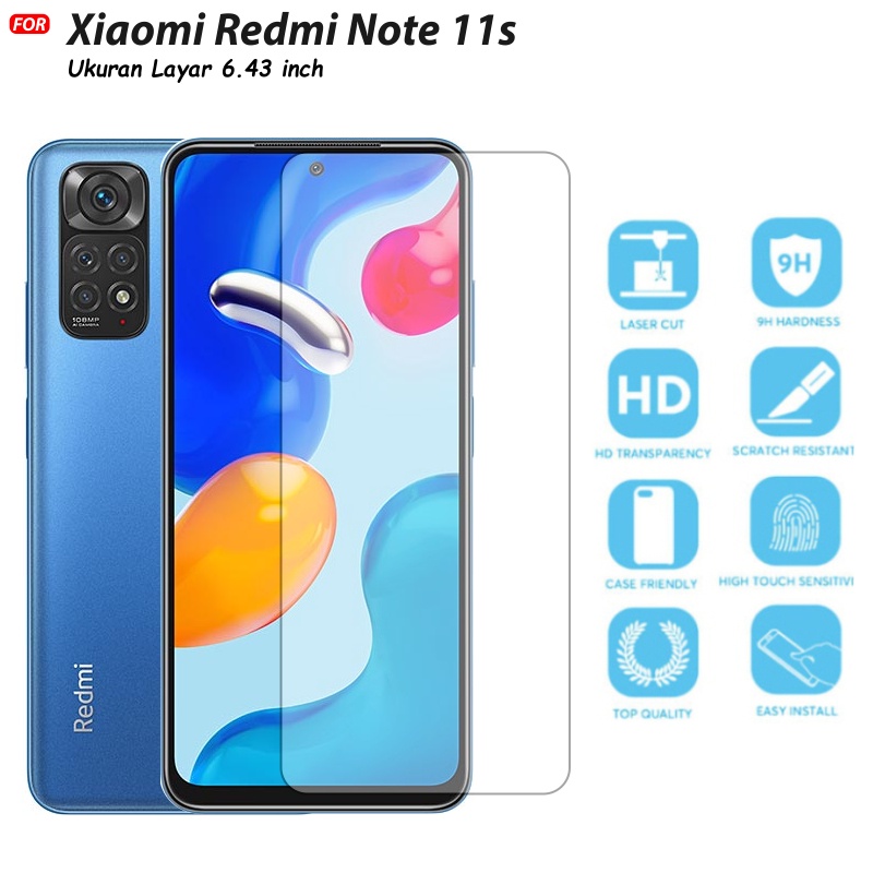Tempered Glass Xiaomi Redmi Note 11 Note 11S - Anti Gores Kaca Premium Quality