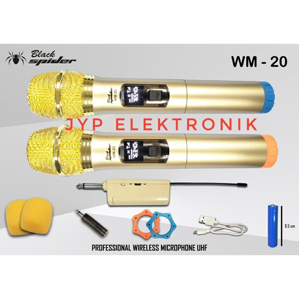 MIC WIRELESS BLACK SPIDER WM 20 BLACKSPIDER WM20 ORIGINAL