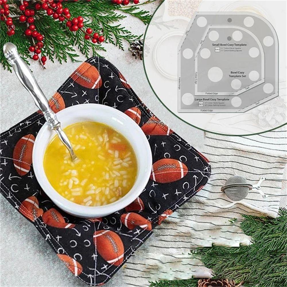 Lanfy Bowl Cozy template Acrylic Relaxing Reusable Mudah Digunakan Jahitan template