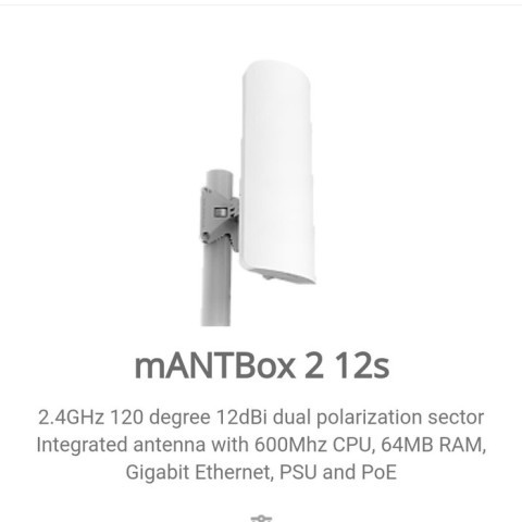 Mikrotik mANTBox-12s Embedded Sectoral 2.4Ghz MIMO RB911G-2HPnD-12S