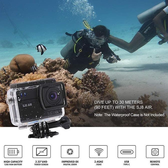 SJCAM SJ8 AIR Touchscreen Action Kamera 3 Way Basic 16GB