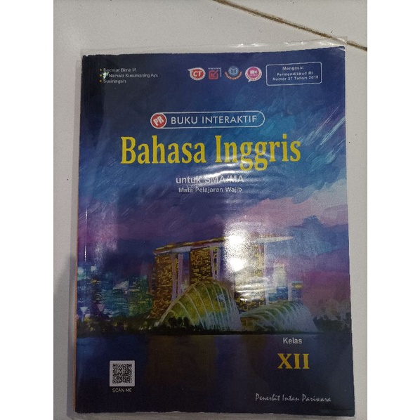 BUKU BAHASA INGGRIS KELAS 12 PENERBIT INTAN PARIWARA ( STOCK TERBATAS )
