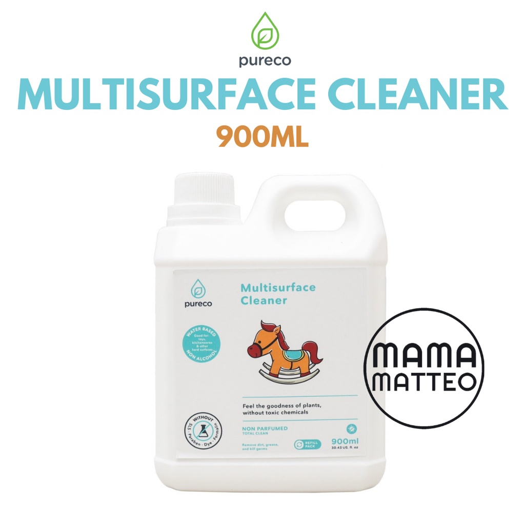 Pureco 900ml : Detergent Floor Cleaner Dish Bottle Softener Vegetable Fruit Wash Sanitizer Handsoap Multisurface Bed Fabric Sanitizing Water / Jerigen Jerrycan Refill size / BANDUNG