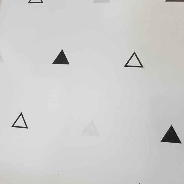 Wallpaper stiker dinding motif segitiga KECIL MIX SILVER 45CM X 10M