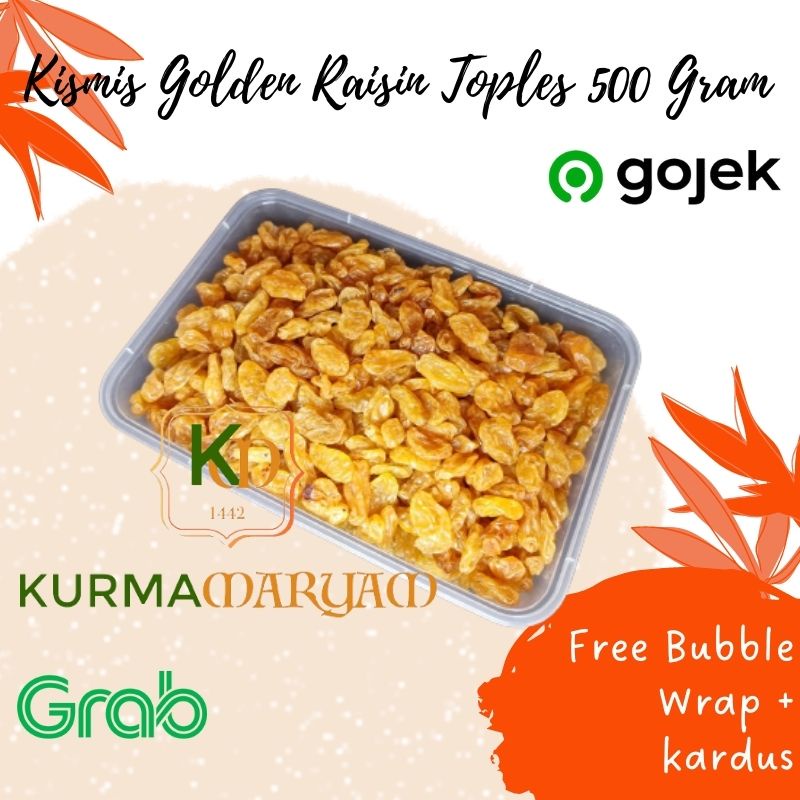 

[ KM ] Kismis Raisin 500 Gram Toples / Kismis Raisin / kismis Asam Manis / Kismis Anggur / Golden Raisin / Toko Kurma Maryam