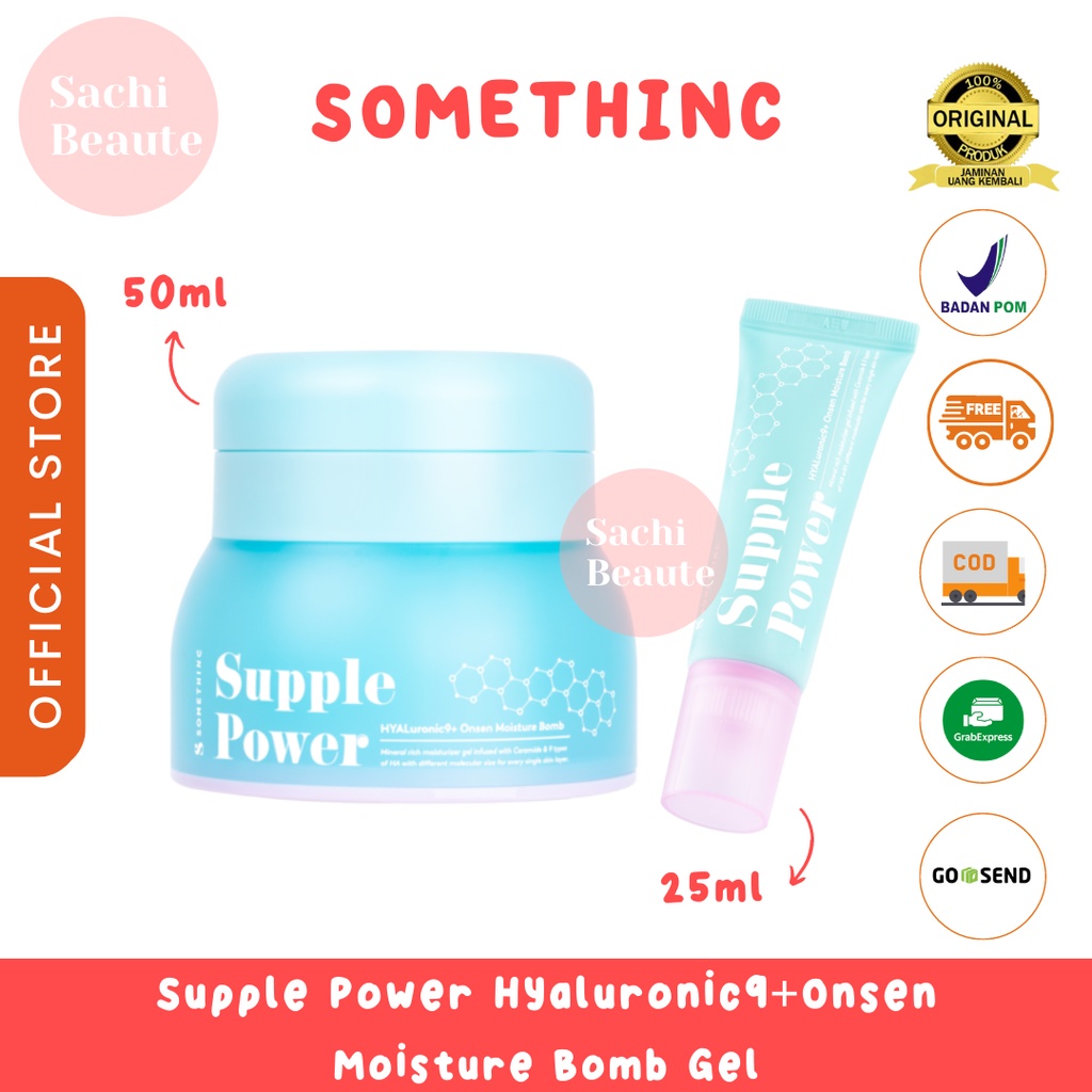 SOMETHINC Supple Power Hyaluronic9+Onsen Moisture Bomb Gel - Krim Pagi dan Malam